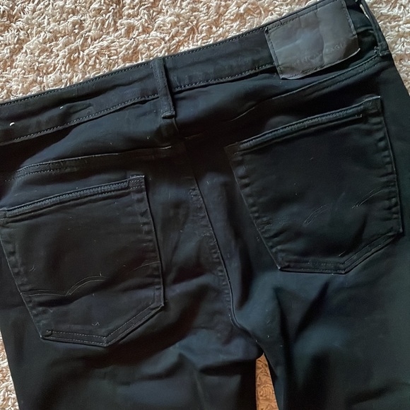 Solid Black AEO REAL GOOD Airflex+ Jeans - Picture 3 of 5